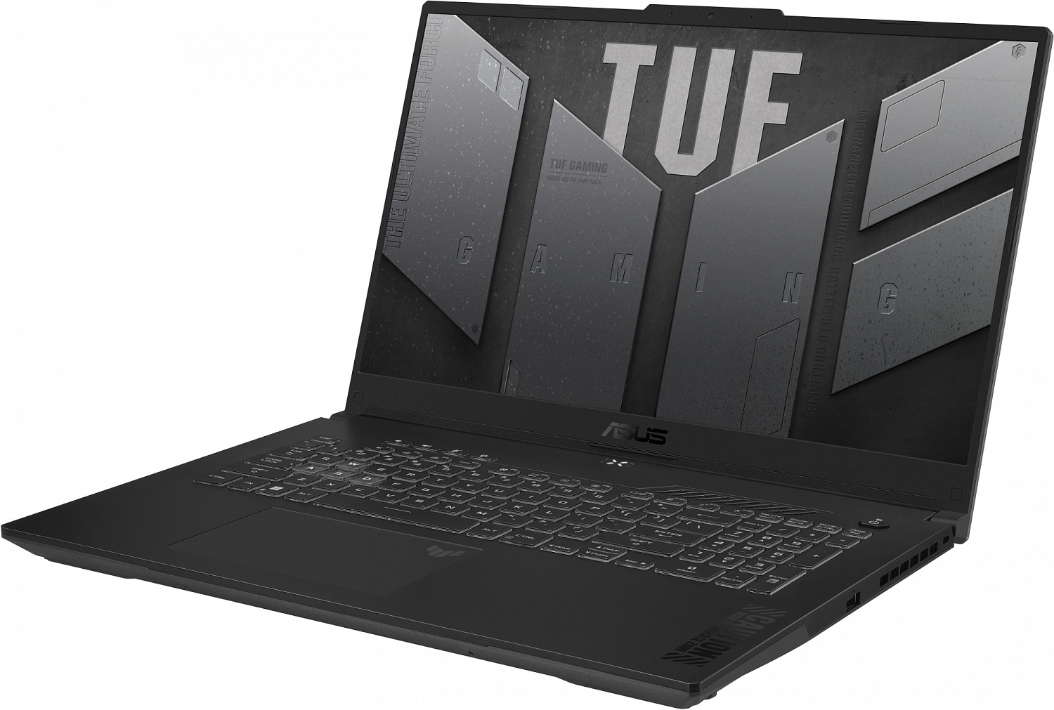 Ноутбук Asus TUF Gaming F17 FX707ZV4-HX055 Core i7 12700H 16Gb SSD1Tb NVIDIA GeForce RTX4060 8Gb 17.3" IPS FHD (1920x1080) noOS grey WiFi BT Cam (90NR0FB5-M003B0)