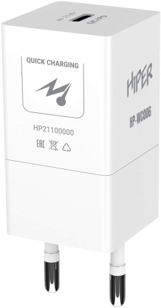 Сетевое зар./устр. Hiper HP-WC006 25W 3A (PD+QC) USB-C универсальное белый