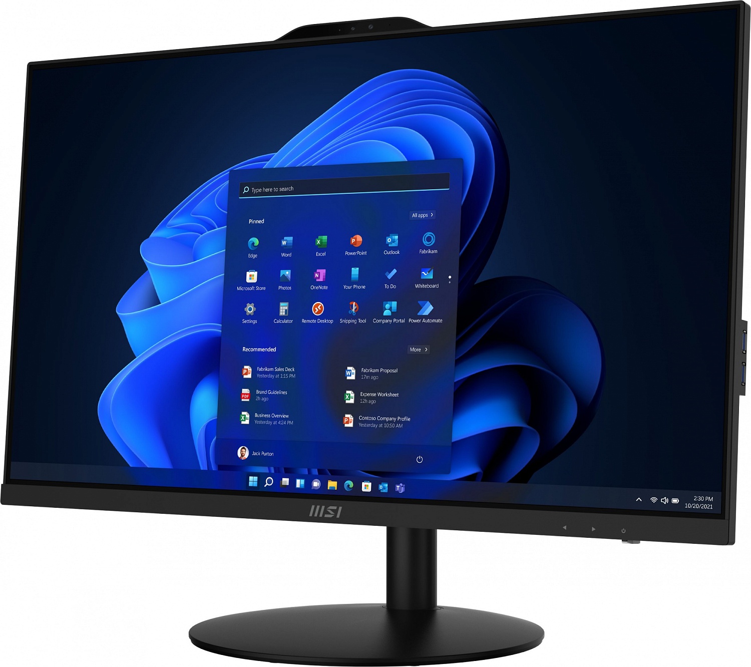 Моноблок MSI Pro AP272 13M-246RU 27" Full HD i5 13400 (2.5) 16Gb SSD512Gb UHDG 730 Windows 11 Professional GbitEth WiFi BT 120W клавиатура мышь черный 1920x1080