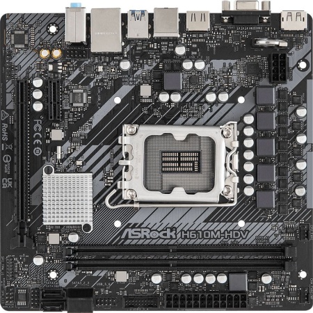 Материнская плата Asrock H610M-HDV Soc-1700 Intel H610 2xDDR4 mATX AC`97 8ch(7.1) GbLAN+VGA+HDMI+DP