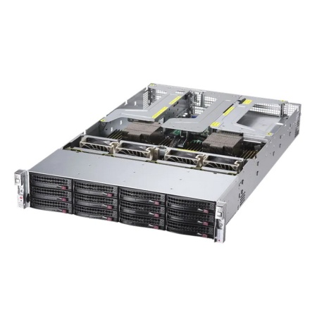 Bad Pack AS -2023US-TR4 2U, Dual AMD EPYC 7001/7002, 32 DIMMs, 1x PCI-E 3.0 x16 (FHFL), 5x PCI-E "3.0* x8 (FHFL), 1x PCI-E 3.0* x8 (LP), 1 PCI-E 3.0* x8 (internal LP), 12x 3.5", 4x 1000Base-T LAN, OOB, 2x1600W (268672)"