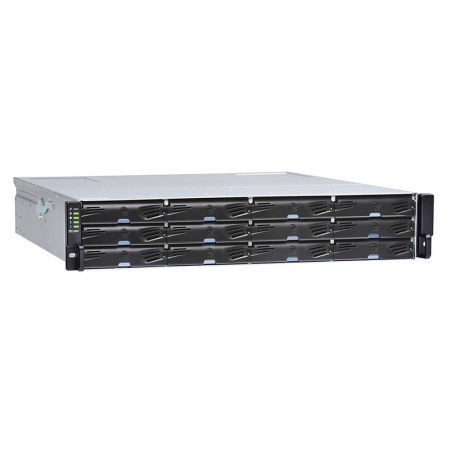 Система хранения данных Infortrend EonStor DS1000 Gen2 2U/12bay/Dual controller 2x12Gb SAS EXP/8x1G iSCSI + 2x host board slot(s)/2x2GB/2x(PSU+FAN)/2x (Super capacitor+Flash)/12xdrive tray/Rackmount(ESDS 1012R2C-B)