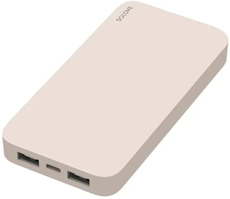 Мобильный аккумулятор Solove Solove 003M 20000mAh QC3.0 2.1A персиковый (003M BEIGE RUS)