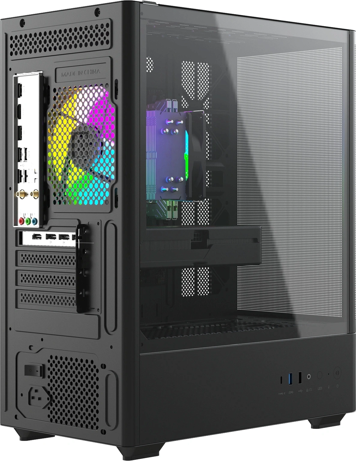 ПК Teclast G03 Core Ultra 5 225F (3.3) 32Gb SSD1Tb Arc B580 12Gb Windows 11 Pro GbitEth WiFi BT 400W черный (G03 225F32G1TB580BKRU)