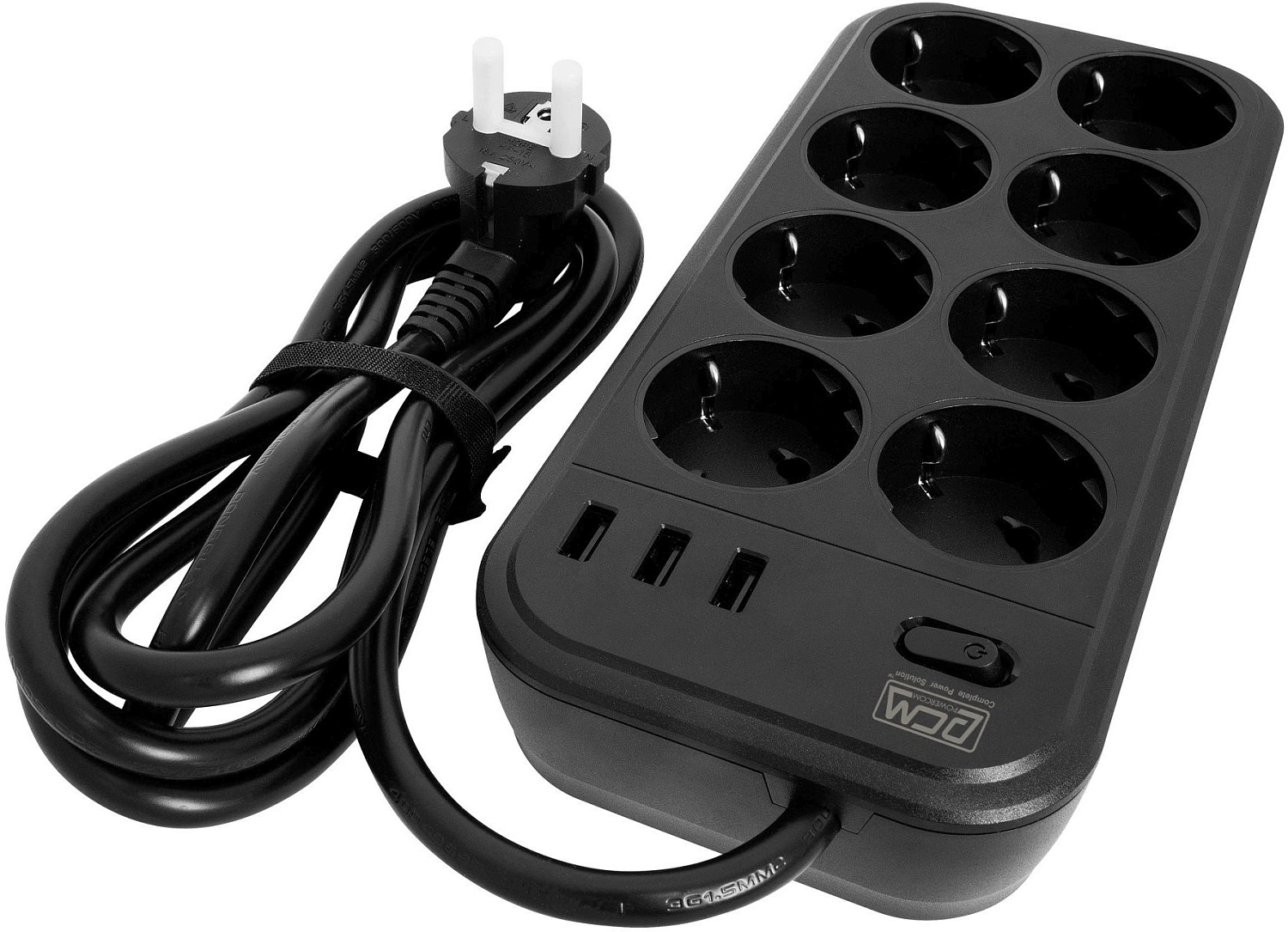 Сетевой фильтр Powercom SP-08 USB03AB 1.8м (8 розеток) черный (коробка) Сетевой фильтр Powercom SP-08 USB03AB 1.8м (8 розеток) черный (коробка)