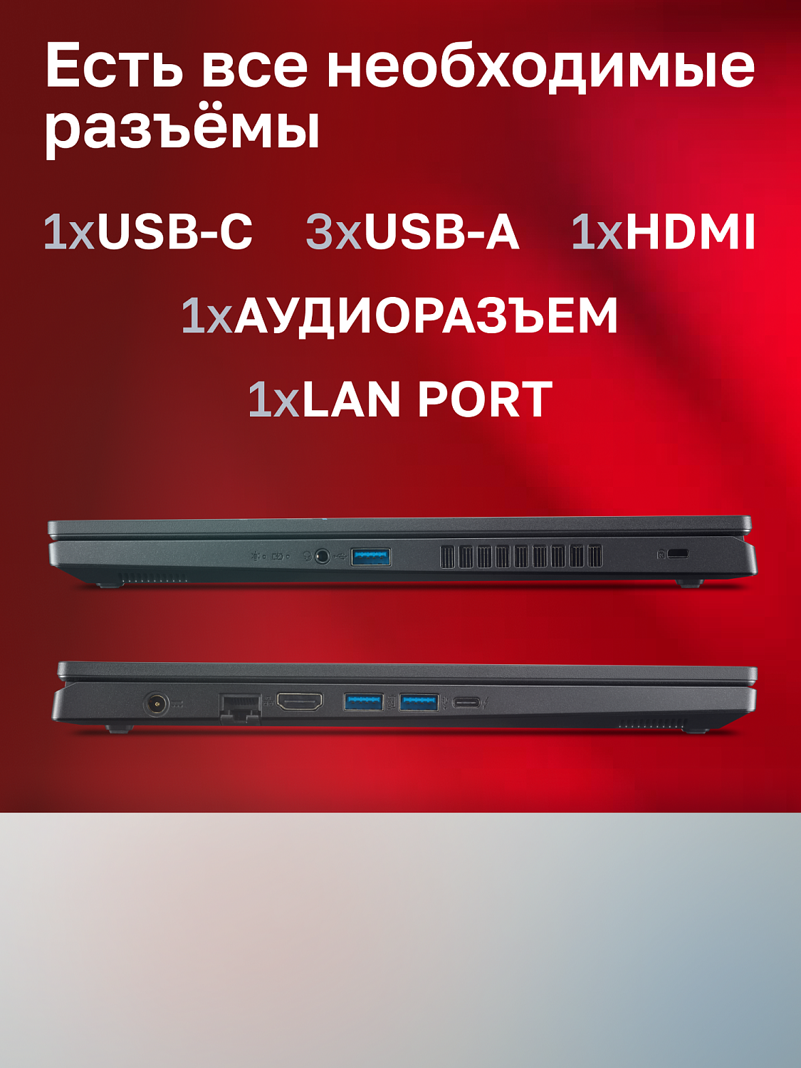 Ноутбук Acer Bad Pack Nitro V ANV15-51-58QB Intel Core i5-13420H/16Gb/SSD1Tb/RTX3050 6Gb/15.6"/IPS/FHD/144Hz/NoOS/black (NH.QN9CD.00J) bp