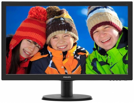 Монитор Philips 23.6" 243V5QHSBA (00/01) черный MVA LED 16:9 DVI HDMI матовая 250cd 178гр/178гр 1920x1080 60Hz VGA FHD 3.66кг