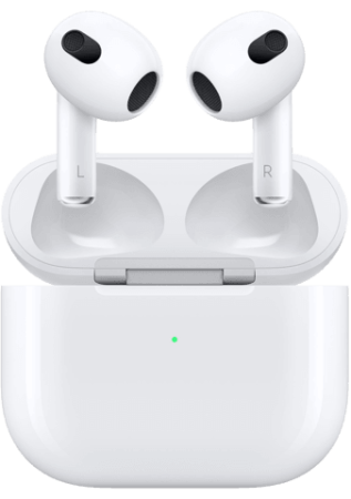 Гарнитура вкладыши Apple AirPods 3 A2565,A2564,A2897 белый беспроводные bluetooth (MPNY3ZP/A)