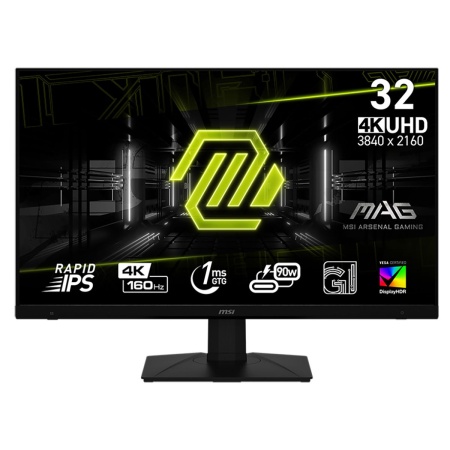 Монитор Bad Pack 32" MSI MAG 322UPF Black (Rapid IPS, 3840x2160, HDMI+HDMI+DP, 1 ms, 178°/178°, 350 cd/m, 1000:1 (100M:1), 160Hz)