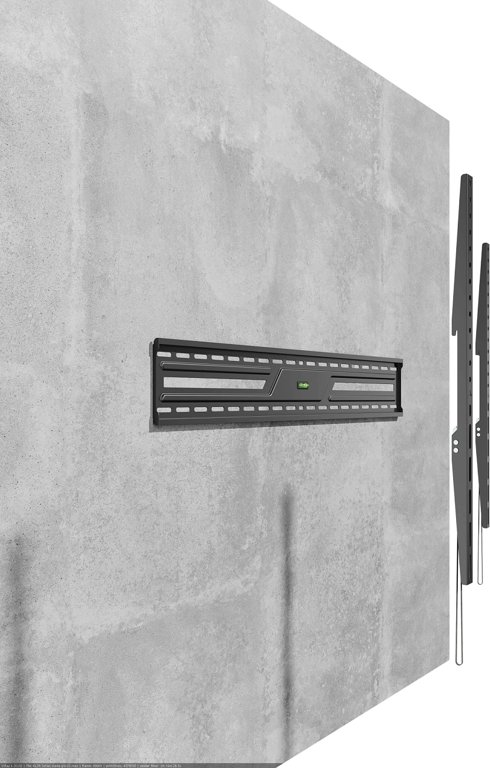 Кронштейн для телевизора Ultramounts UM824F черный 43"-100" макс.75кг настенный фиксированный