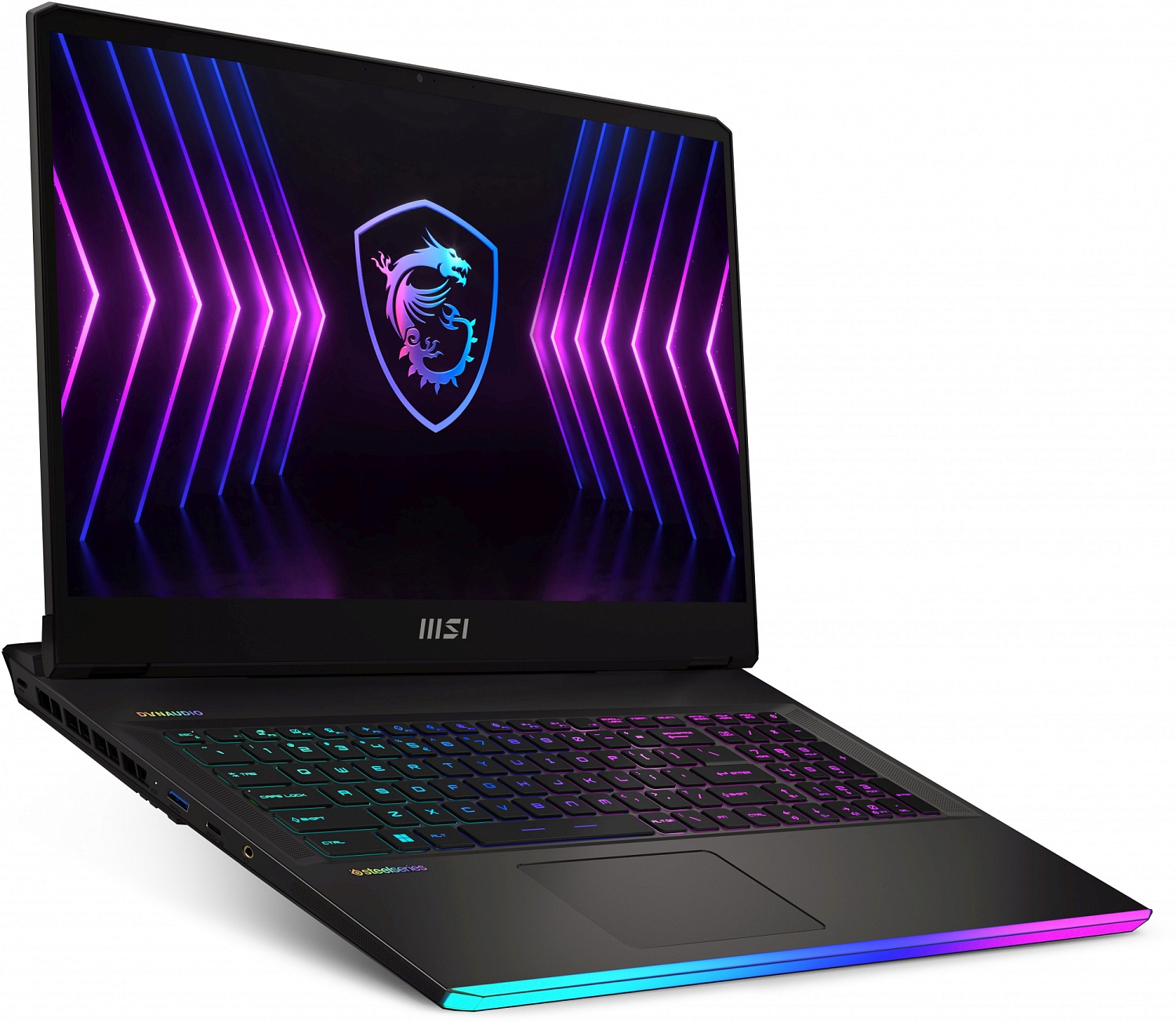 Ноутбук MSI Raider GE77HX 12UHS-232RU Core i7 12800HX 32Gb SSD2Tb NVIDIA GeForce RTX3080Ti 16Gb 17.3" IPS QHD (2560x1440) Windows 11 Home dk.grey WiFi BT Cam (9S7-17K514-232)