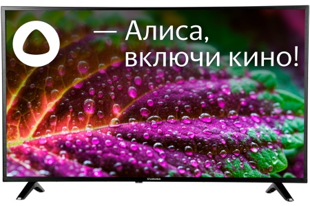 Телевизор LED Starwind 43" SW-LED43UB404 Яндекс.ТВ черный 4K Ultra HD 60Hz DVB-T DVB-T2 DVB-C DVB-S DVB-S2 WiFi Smart TV (RUS)