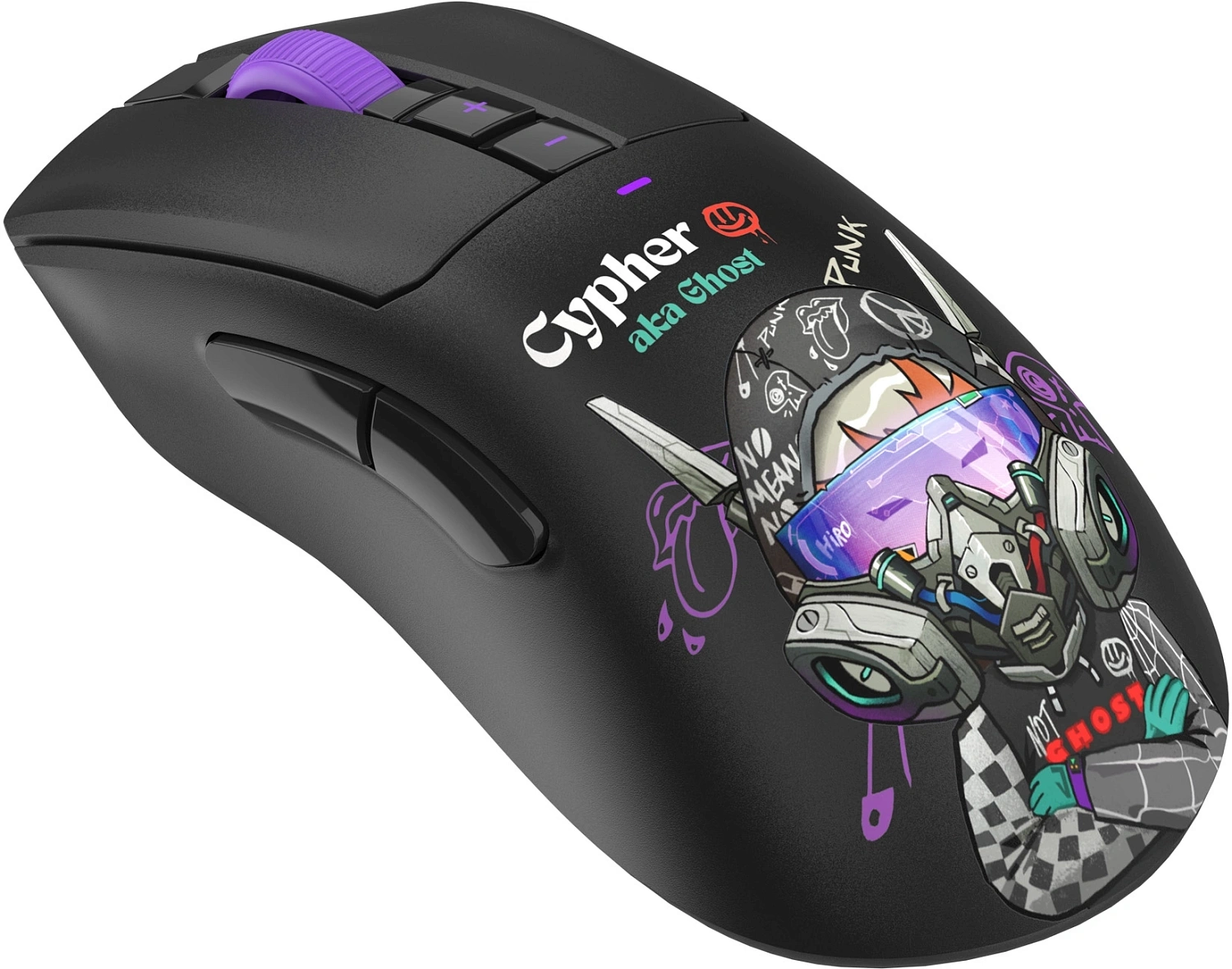 Мышь A4Tech Bloody R73 Pro черный/рисунок оптическая 26000dpi беспров. USB-C 7but (R73 PRO CYPHER GHOST) Мышь A4Tech Bloody R73 Pro черный/рисунок оптическая 26000dpi беспров. USB-C 7but (R73 PRO CYPHER GHOST)