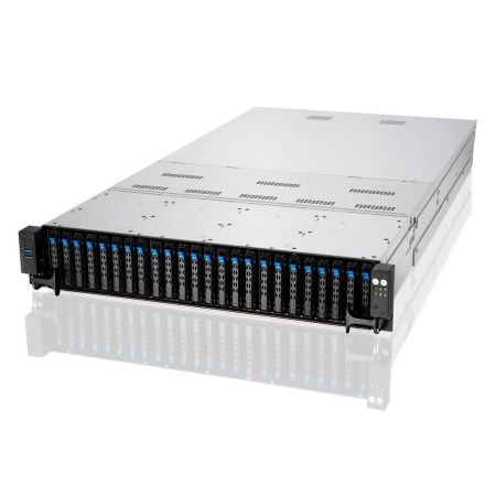 Платформа системного блока ASUS RS720A-E11-RS24U 6x SFF8643 (SAS/SATA)+ 4x SFF8654x8 (support 24xNVME with expander) on the backplane, 2x 10GbE (Intel x710), GPU support, 2x 2400W, (425724)