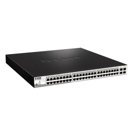 DGS-1210-52MPP/E1A Настраиваемый коммутатор WebSmart с 48 портами 10/100/1000Base-T и 4 портами 1000Base-X SFP (порты 1-48 с поддержкой PoE 802.3af/802.3at (30 Вт), PoE-бюджет 740 Вт) {2}