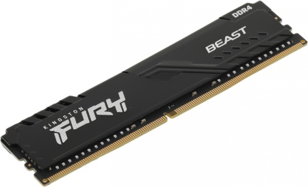 Память DDR4 32Gb 2666MHz Kingston KF426C16BB/32 Fury Beast Black RTL Gaming PC4-21300 CL16 DIMM 288-pin 1.2В single rank с радиатором Ret