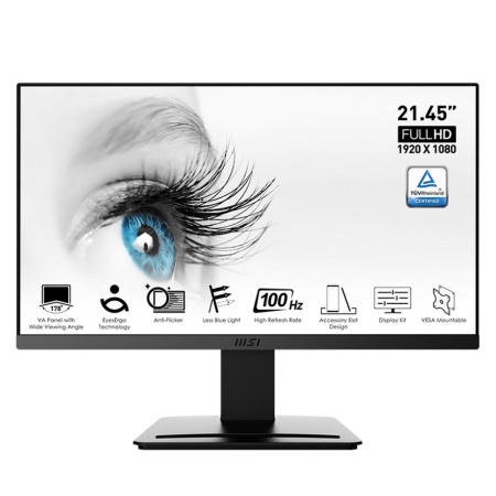 Монитор MSI 21.5" Pro MP223 черный VA LED 1ms 16:9 HDMI 250cd 178гр/178гр 1920x1080 100Hz VGA FHD 2.4кг