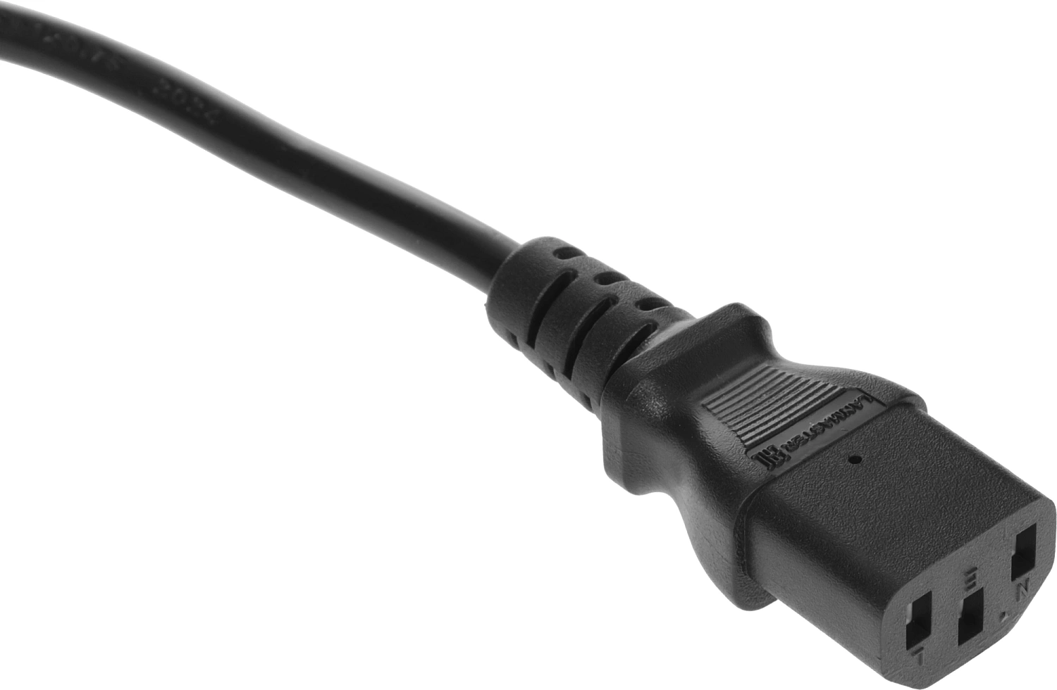 Шнур питания Lanmaster LAN-PP13/SHA-0.5-BK C13-Schuko проводник.:3x0.75мм2 0.5м 220В 10А (упак.:1шт) черный