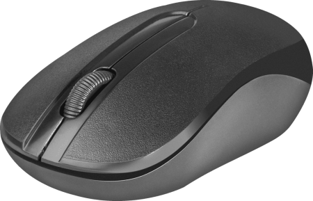 Мышь Defender Hit MM-495 черный оптическая 1600dpi беспров. USB для ноутбука 2but (52495)