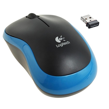 Мышь беспроводная Logitech M185 Blue синяя, оптическая, 1000dpi, 2.4GHz, USB-ресивер Logitech Unifying®, {10} (028852)