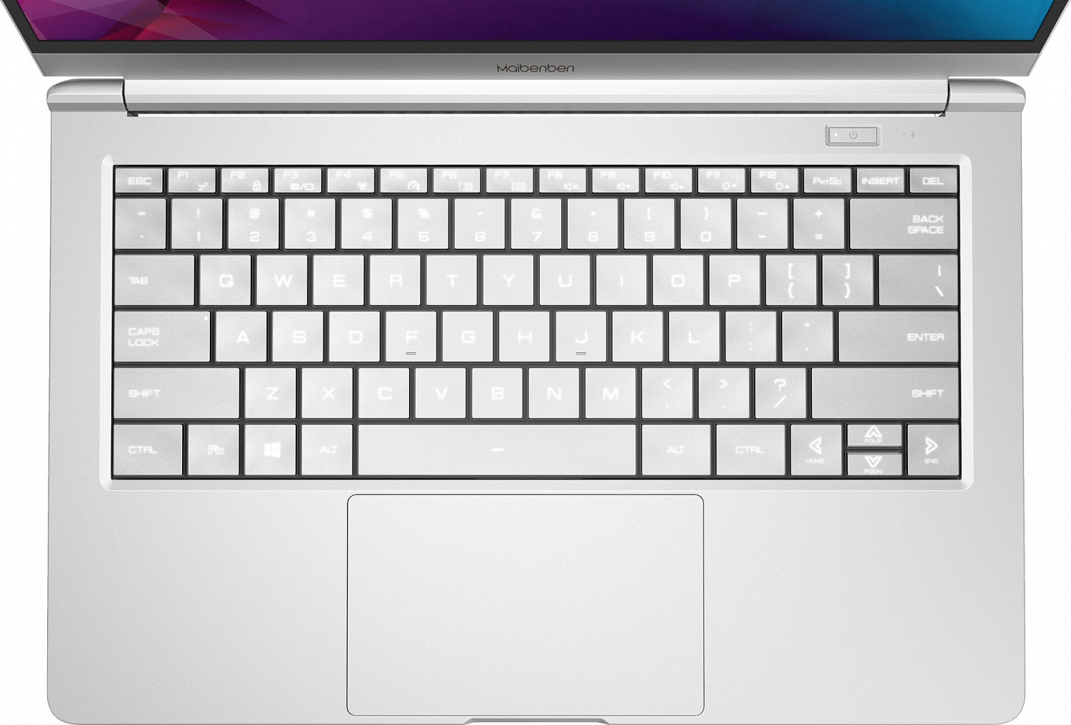 Ноутбук Maibenben P455 P4551SA0PSRE0 Ryzen 5 5560U 8Gb SSD256Gb AMD Radeon Vega 6 14" IPS FHD (1920x1080) Windows 10 Professional Multi Language 64 silver WiFi BT Cam 4100mAh (P4551SA0PSRE0)