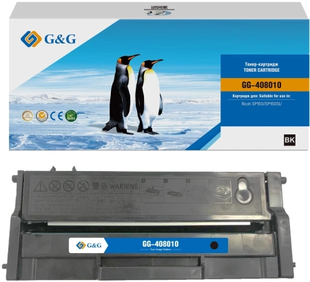 Тонер-картридж G&G toner-cartridge for Ricoh SP150/SP150SU 1500 pages 408010 with chip гарантия 12 мес.