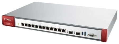 Межсетевой экран Zyxel ATP700, Rack, 12 конфигурируемых (LAN/WAN) портов GE, 2xSFP, 2xUSB3.0, AP Controller (8/264), Device HA Pro, NebulaFlex Pro, с подпиской Gold на 1 год (AS, AV, CF, IDP/DPI, Sand