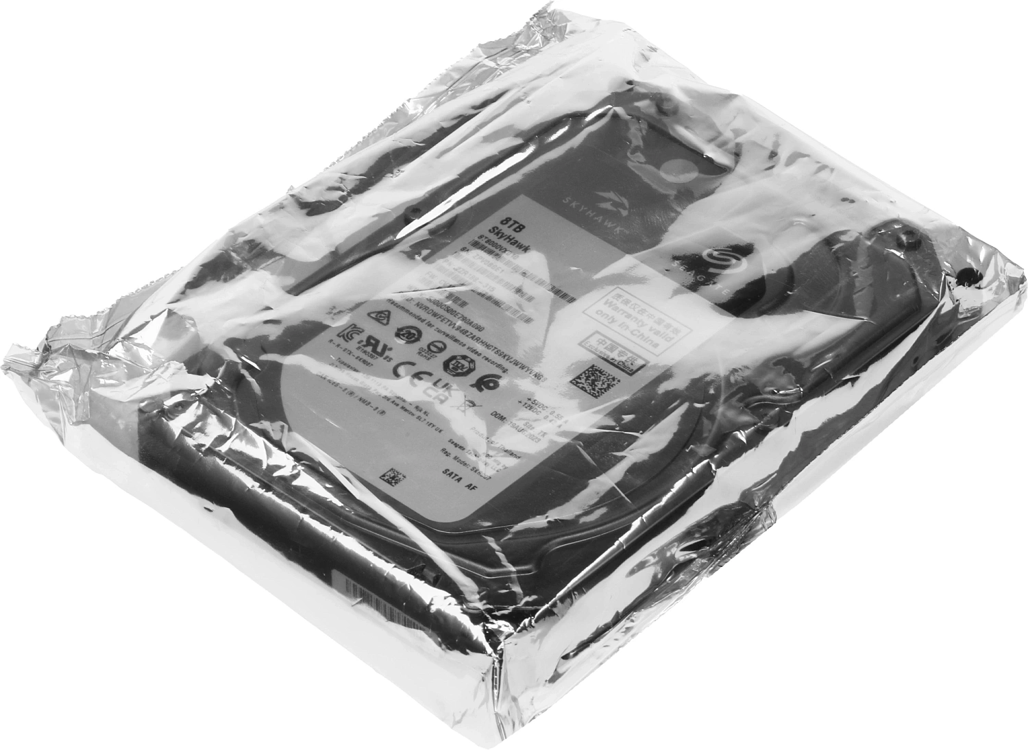 Жесткий диск Seagate SkyHawk HDD 3.5" SATA 8Tb, 5400 rpm, 256Mb buffer, 512e/4Kn, CMR, ST8000VX010, 1 year