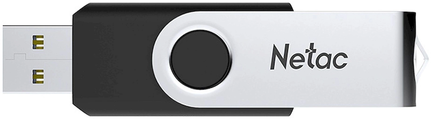 Флеш Диск Netac 8GB U505 NT03U505N-008G-20BK USB2.0 черный/серебристый