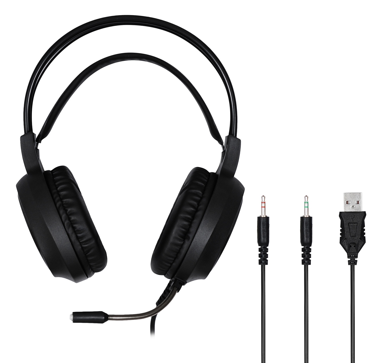 Наушники с микрофоном SunWind SW-HS410G черный 2.1м мониторные оголовье (1422159)