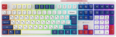 Клавиатура Оклик 725G белый/красный USB Multimedia for gamer LED (2070294)
