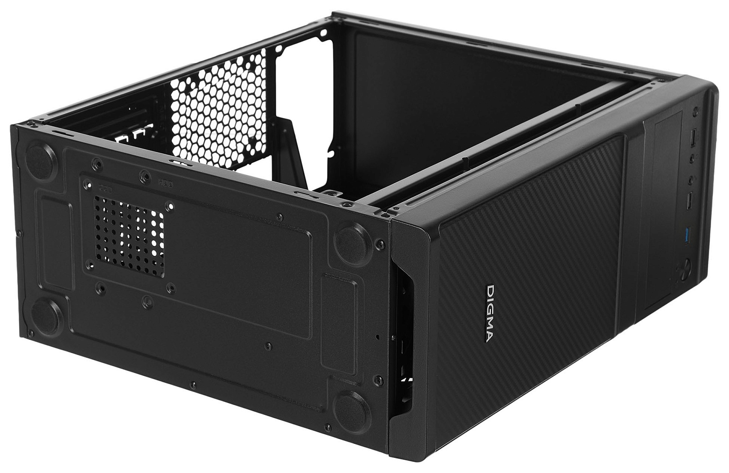 Корпус Digma DC-ATX200-U3 черный без БП ATX 1x80mm 2x120mm 1xUSB2.0 1xUSB3.0 audio