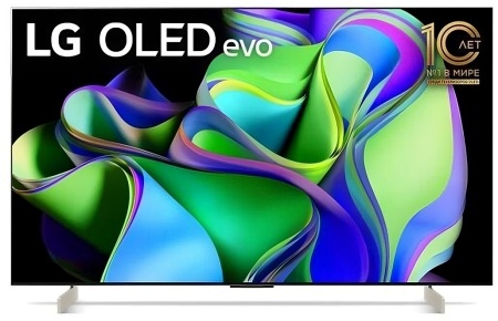 Телевизор OLED LG 42" OLED42C3RLA.ARUB холодный беж 4K Ultra HD 120Hz DVB-T DVB-T2 DVB-C DVB-S2 USB WiFi Smart TV