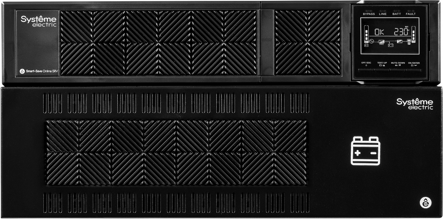 Источник бесперебойного питания Systeme Electriс SRV SRVSE6KRTXLI5U 5400Вт 6000ВА черный