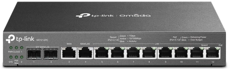Сетевое оборудование TP-Link ER7212PC, Гигабитный VPN-маршрутизатор Omada с портами PoE+ и контроллером, 2 гиг. порта SFP WAN/LAN, 1 гиг. порт RJ45 WAN, 1 гига. порт RJ45 WAN/LAN, 8 гиг. портов RJ45 LAN