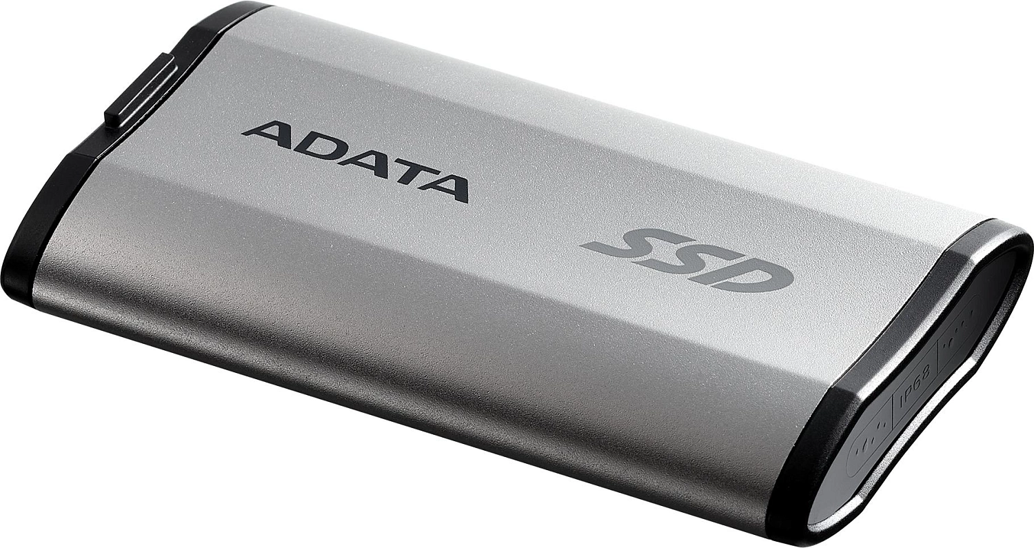 Накопитель SSD A-Data USB-C 2TB SD810-2000G-CSG SD810 1.8" серый
