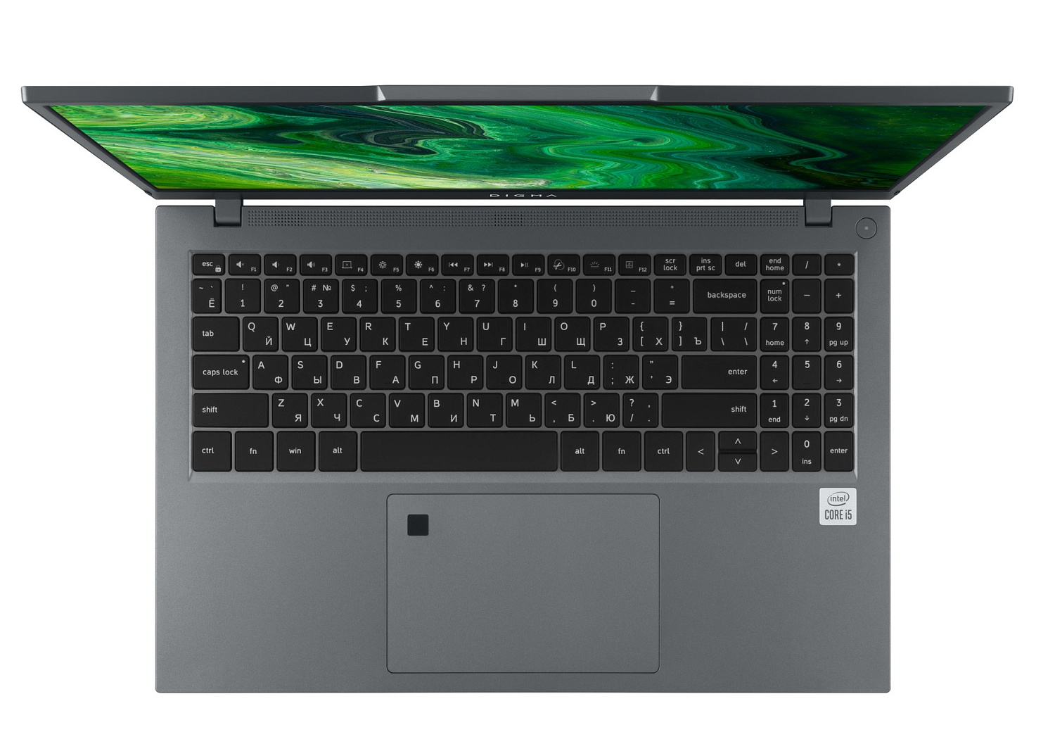 Ноутбук Digma Pro Fortis M Core i5 10210U 8Gb SSD256Gb Intel UHD Graphics 15.6" IPS FHD (1920x1080) noOS grey WiFi BT Cam 4250mAh (DN15P5-8CXN01)