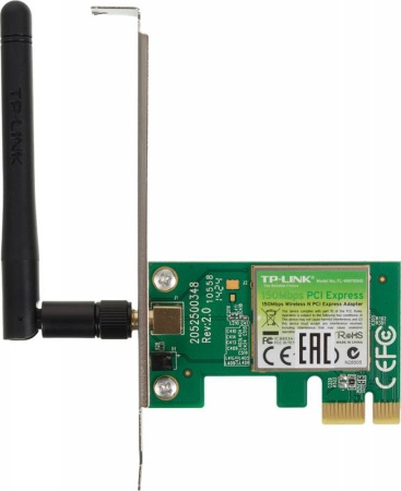 Сетевой адаптер Wi-Fi TP-Link TL-WN781ND N150 PCI Express (ант.внеш.съем) 1ант.