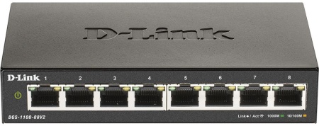 Коммутатор D-Link DGS-1100-08V2/A1A 8G управляемый