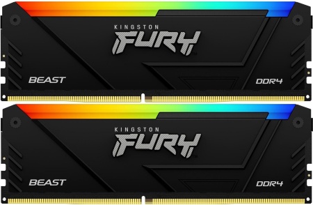 16GB DDR4 3600MHz DIMM FURY Beast Black RGB XMP KF436C17BB2AK2/16 kit 2x8Gb, CL17, 1.35V 288-pin Non-ECC