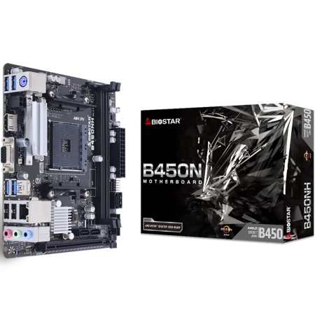 B450NH, Socket AM4, AMD B450, 2xDDR4-2667, D-SUB+HDMI, 1xPCI-Ex16, 4xSATA3(RAID 0/1/10), 1xM.2, 8 Ch Audio, GLan, (2+2)xUSB2.0, (4+2)xUSB3.1, 1xPS/2, Mini ITX, RTL (682554) (682559)