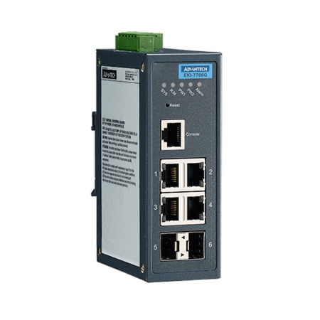 EKI-7706G-2F-AE 4GE+2SFP Gigabit Managed Redundant Industrial Switch