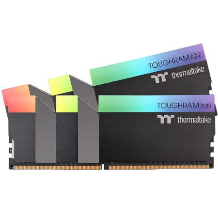 16GB Thermaltake DDR4 3200 DIMM TOUGHRAM RGB Black Gaming Memory R009D408GX2-3200C16A Non-ECC, R009D408GX2-3200C16A CL16, 1.35V, Heat Shield, XMP 2.0, Kit (2x8GB), RTL (522069)