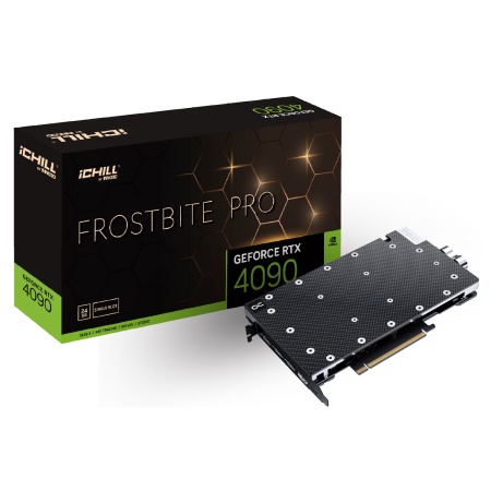 Видеокарта INNO3D RTX 4090 iChill Frostbite Pro//RTX4090, HDMI, DP*3, 24G,D6X (Single slot)