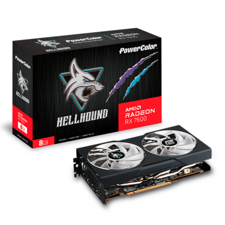 RX7600 Hellhound 8GB GDDR6 128-bit DPx3 HDMI 2FAN RTL