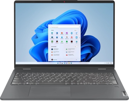 Ноутбук Lenovo IdeaPad Flex 5 16ALC7 Ryzen 5 5500U 16Gb SSD1Tb AMD Radeon 16" IPS Touch 2.5K (2560x1600) Windows 11 Home grey WiFi BT Cam (82RA003WRU)