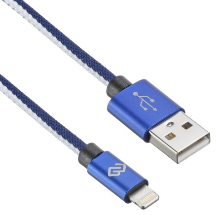 Кабель Digma LIGHT-1.2M-BL USB (m)-Lightning (m) 1.2м синий