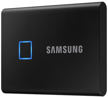 1.8" 2TB Samsung T7 Touch Black External SSD MU-PC2T0K/WW USB 3.2 Gen 2 Type-C, 1050/1000 RTL MU-PC2T0K/WW (195303)