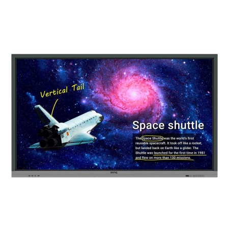 Интерактивная панель 65" 16:9 3840x2160(UHD 4K) IPS, TOUCH, 20-touch point, 60 Hz, 400cd/m2, H178°/V178°, 1200:1, 1.07B, 8ms, VGA, 4xHDMI, RJ-45, RS232,  4xUSB Type A, 2xUSB Type B, Speakers, OPS Slot, 18/7, 3Y, Black