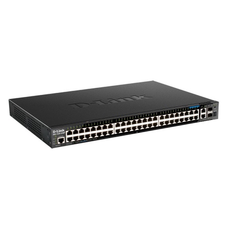 Коммутатор D-Link DGS-1520-52MP/A1A 48G 2x10G 2SFP+ 48PoE+ 370W управляемый